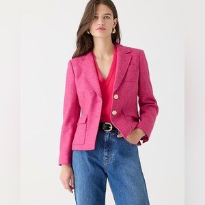J Crew Shrunken-fit blazer in pink English wool BU028
